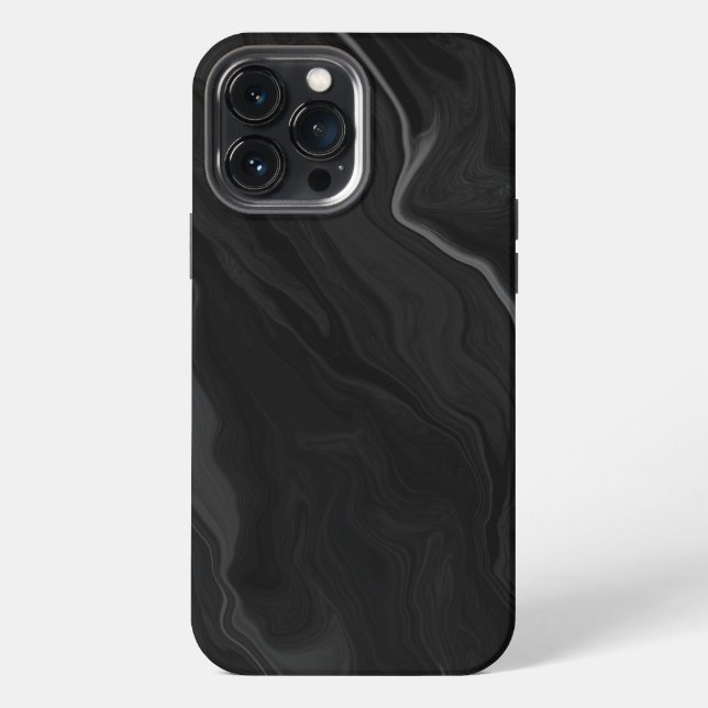 Elegant Black Marble iPhone Case (Back)