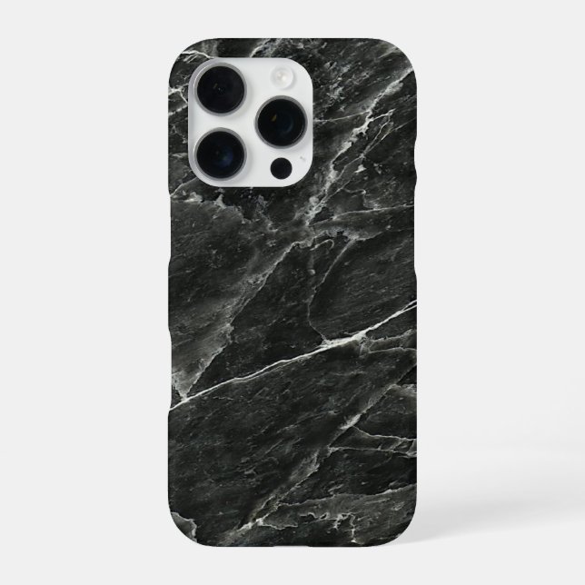 Elegant Black Marble iPhone Case (Back)