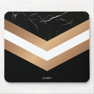 Elegant Black  Marble Mouse Pad