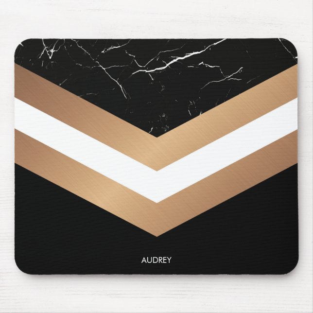 Elegant Black  Marble Mouse Pad (Front)