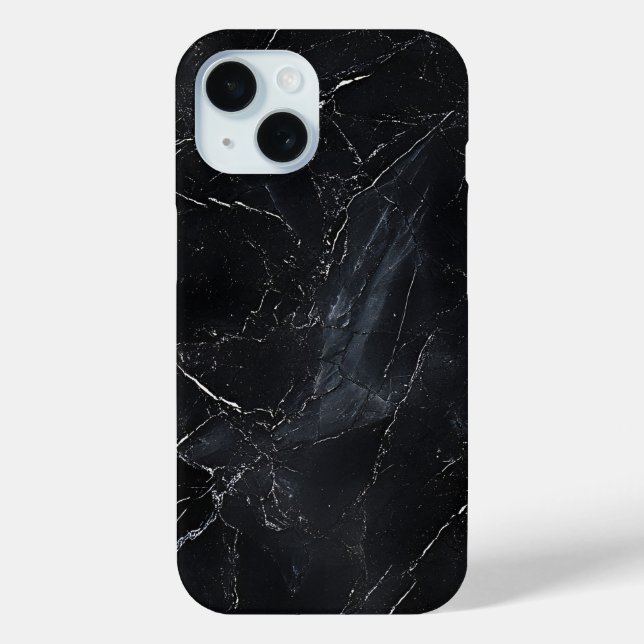Elegant Black Marble Phone Case (Back)