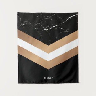 Elegant Black Marble Tapestry