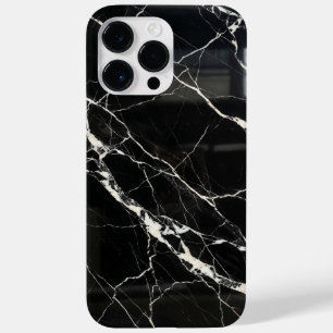 Elegant Black Marble Texture iPhone Case