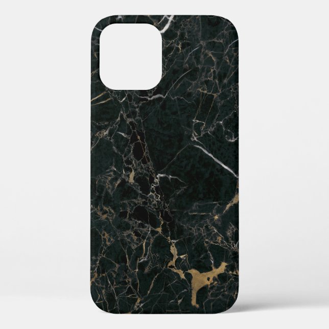 Elegant Black Marble: Textured Background Case-Mate iPhone Case (Back)