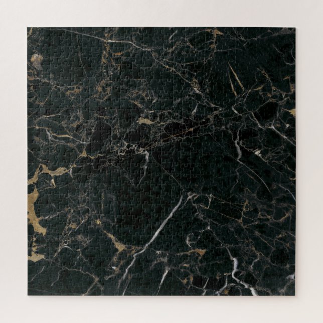 Elegant Black Marble: Textured Background Jigsaw Puzzle (Vertical)