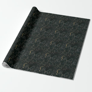 Elegant Black Marble: Textured Background Wrapping Paper