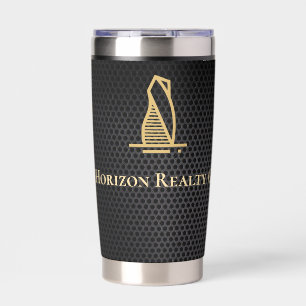 Elegant  Black  Metallic Real Estate Insulated Tumbler