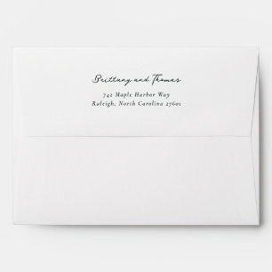 Elegant Black Minimalist Calligraphy Envelope