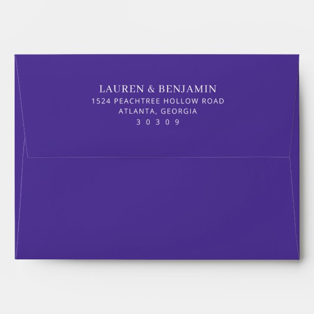 Elegant Black Minimalist Calligraphy Envelope (Back (Top Flap))