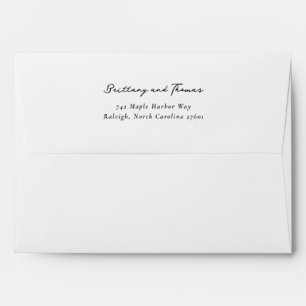Elegant Black Minimalist Calligraphy Envelope