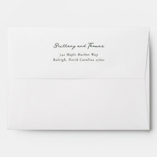 Elegant Black Minimalist Calligraphy Envelope