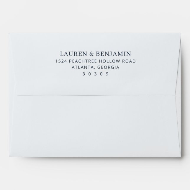 Elegant Black Minimalist Envelope (Back (Top Flap))