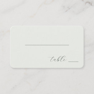 Elegant Black Minimalist Lines Place Card