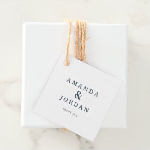 Elegant Black Minimalist Names Favour Tags