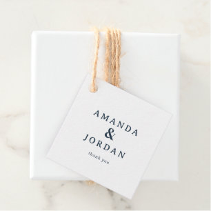 Elegant Black Minimalist Names Favour Tags