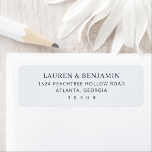 Elegant Black Minimalist Return Address Label