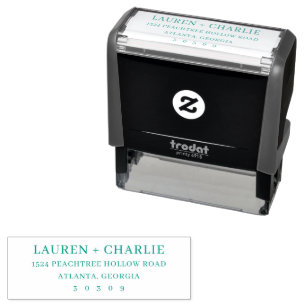 Elegant Black Minimalist Self-inking Stamp