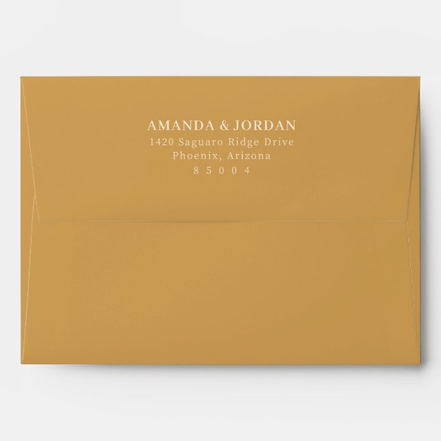 Elegant Black Minimalist Serif Envelope (Back (Top Flap))