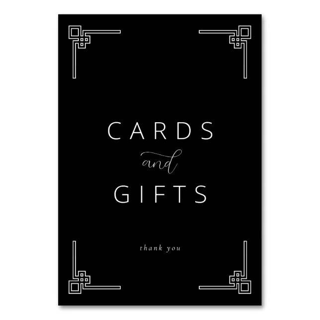 Elegant Black Minimalist Thank You Card (Front)
