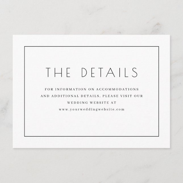 Elegant Black Minimalist Typographic Enclosure Card (Front)