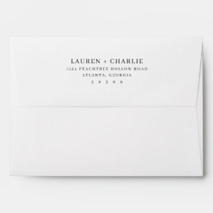 Elegant Black Minimalist Typographic Envelope