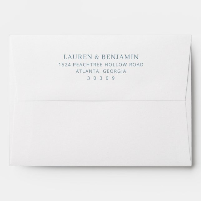 Elegant Black Minimalist Typographic Envelope (Back (Top Flap))