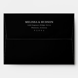 Elegant Black Minimalist Typographic Envelope