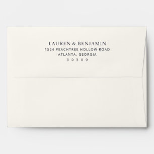 Elegant Black Minimalist Typographic Envelope
