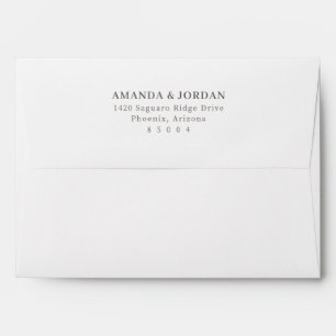 Elegant Black Minimalist Typographic Envelope