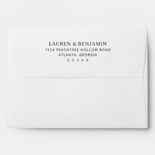 Elegant Black Minimalist Typographic Envelope