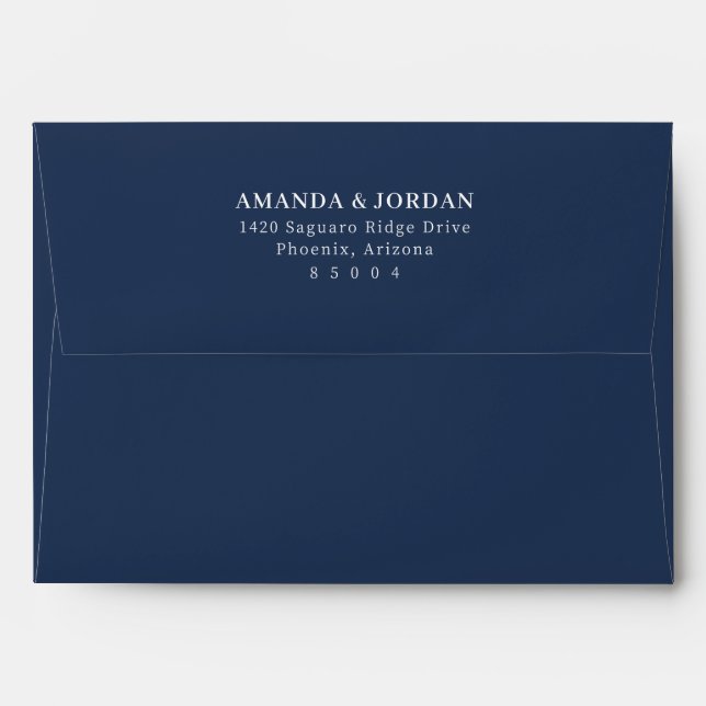 Elegant Black Minimalist Typographic Envelope (Back (Top Flap))