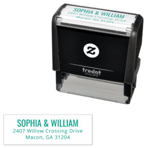 Elegant Black Minimalist Typographic Self-inking Stamp