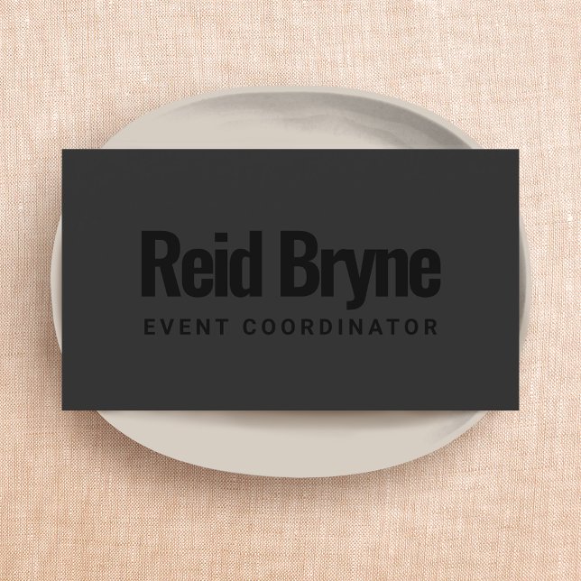 Elegant Black Modern Minimalist   Business Card (Creator Uploaded)