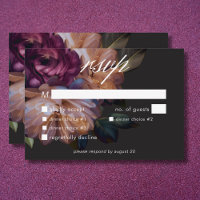 Elegant Black Moody Floral Wedding Three Dinner
