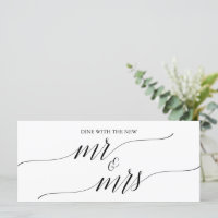 Elegant Black Mr Mrs Hanging Seating Chart Header