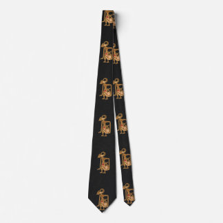 Elegant Black Neck Tie with Arjuna Image