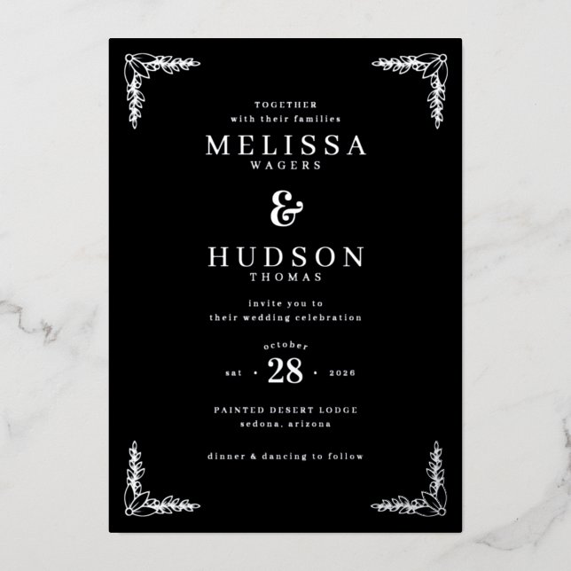 Elegant Black Ornate Flourishes (Front)