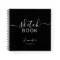 Elegant Black Personalised Sketchbook Your Name