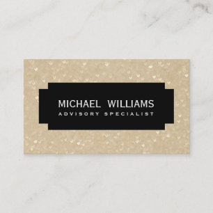 ELEGANT BLACK PROFESSIONAL GOLDEN DROPS BUSINESS CARD