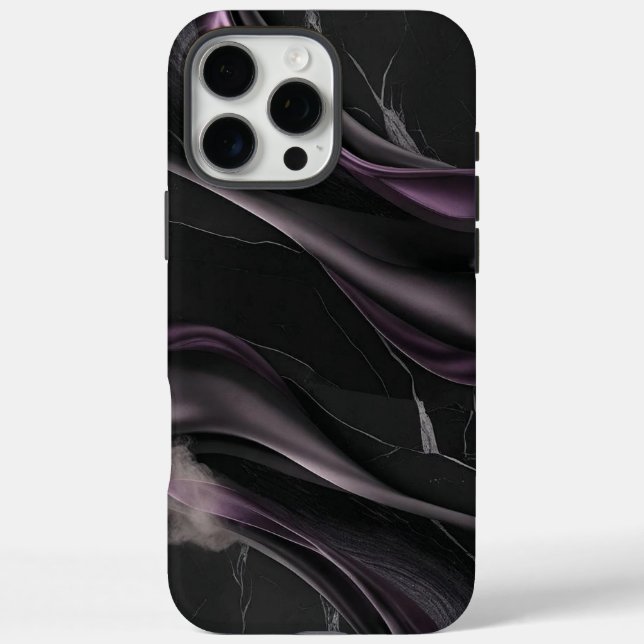 Elegant Black & Purple Abstract Design Case-Mate iPhone Case (Back)