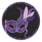Elegant Black Purple Masquerade Stickers