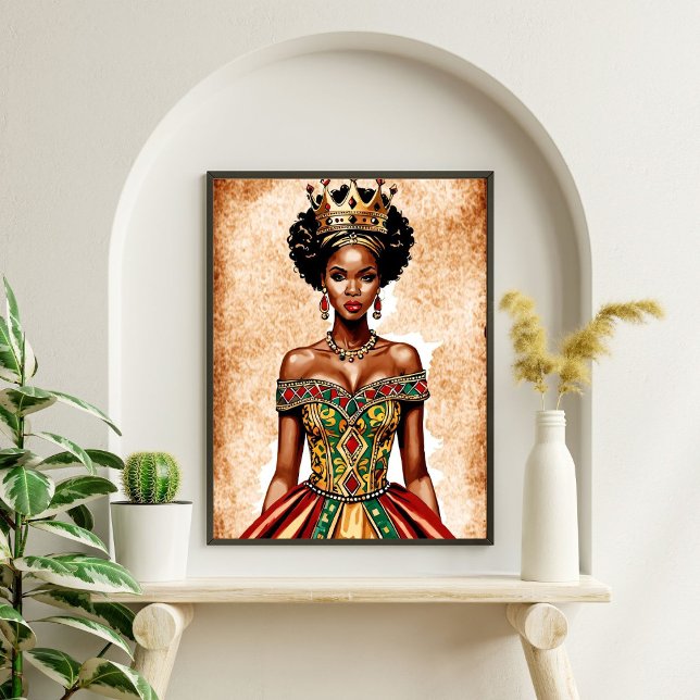 Elegant Black Queen Wall Art – Empowering Royalty  (Creator Uploaded)