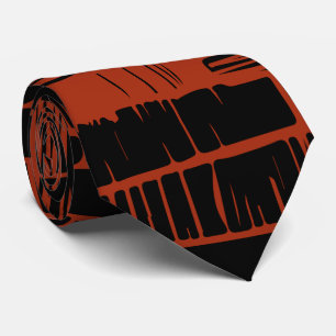 Elegant black &red abstract pattern tie