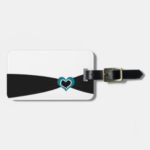 Elegant Black Ribbon Luggage Tag