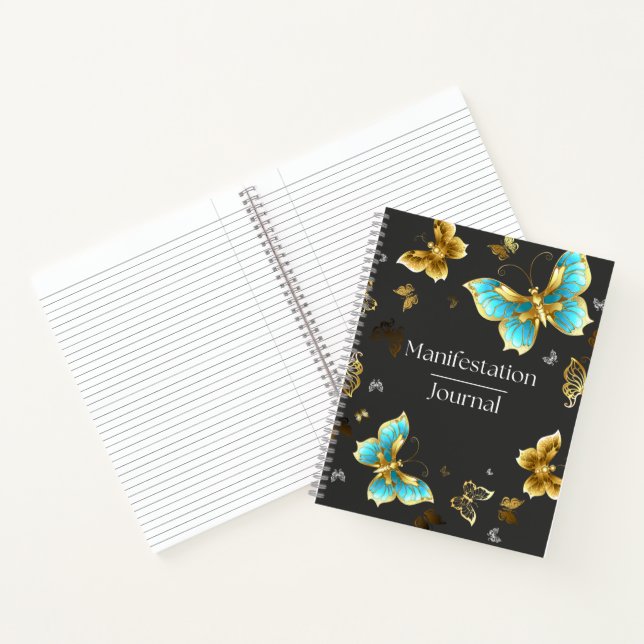 Elegant Black Rose Gold Notebook (Inside)