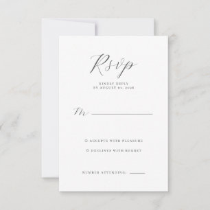 Elegant Black RSVP Card