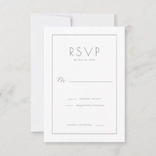 Elegant Black RSVP Card