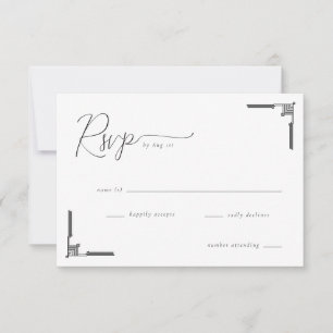 Elegant Black RSVP Card