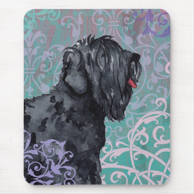 Elegant Black Russian Terrier Mouse Pad (Front)