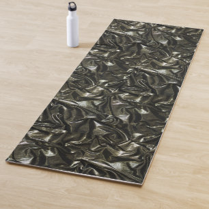 Elegant Black satin look yoga mat